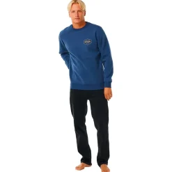 Sweat - Pull - Poncho<Rip Curl Sweat Stapler Crew Washed Navy