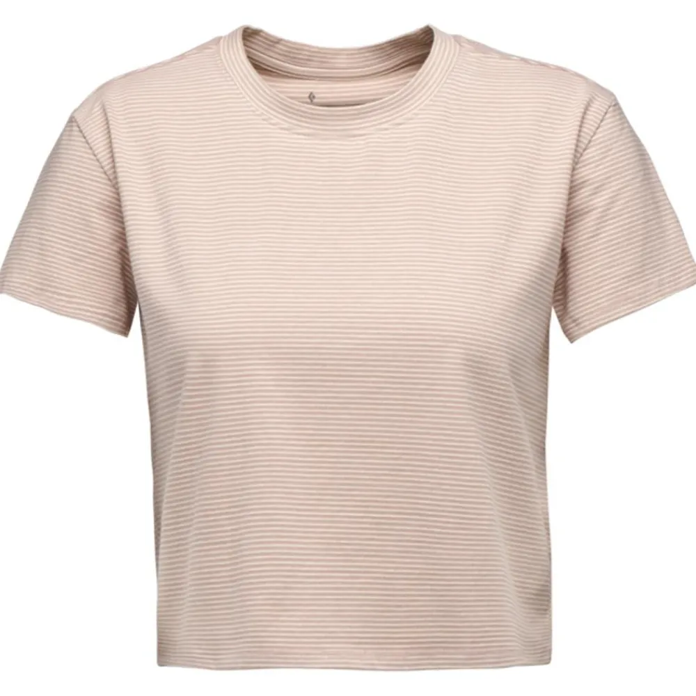 Tee Shirt<Black Diamond Tee-shirt W Bd Stripe Crop Short Sleeve Tee Shirt Soft Lilac
