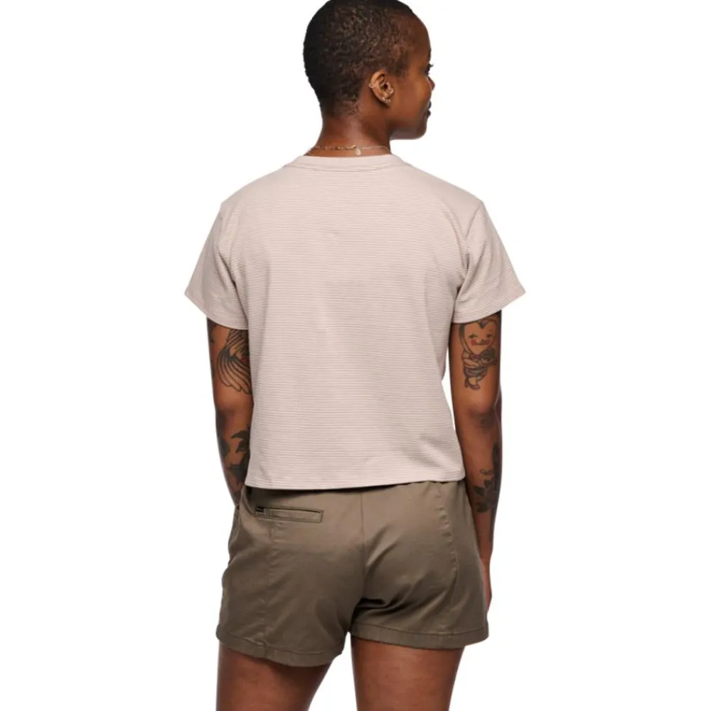 Tee Shirt<Black Diamond Tee-shirt W Bd Stripe Crop Short Sleeve Tee Shirt Soft Lilac