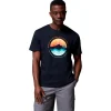 T-Shirt Randonnée<Columbia Tee-shirt de rando Path Lake Graphic Tee II Black Circular Linescape