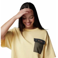 T-Shirt Randonnée<Columbia Tee-shirt de rando Painted Peak Knit Ss Cropped Top W Sunkissed Shark