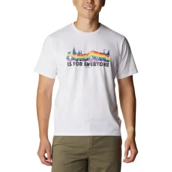 Hot Tee-shirt de rando M's Sun Trek SS Graphic Tee White / Multi C Graphic T-Shirt Randonnée