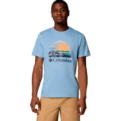 New Tee-shirt de rando Path Lake Graphic Tee II Ripple Blue Peaceful Perspective T-Shirt Randonnée