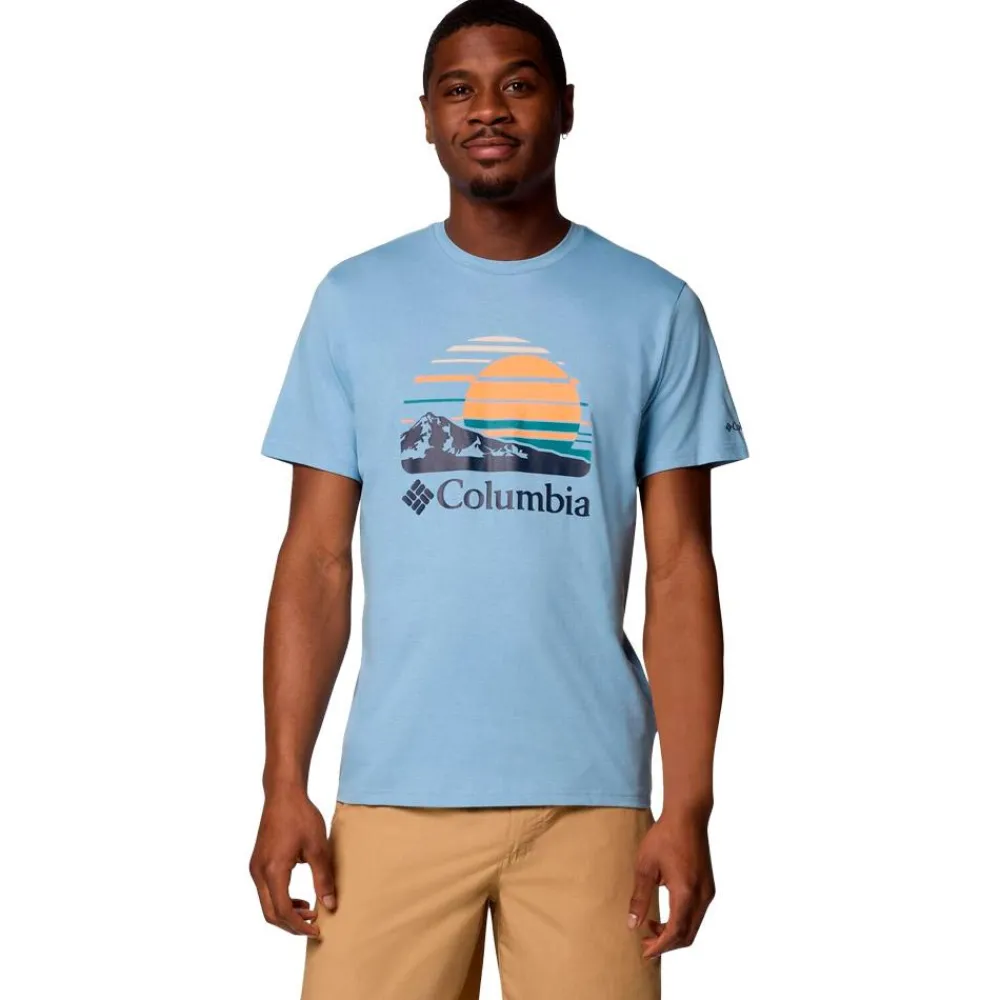 New Tee-shirt de rando Path Lake Graphic Tee II Ripple Blue Peaceful Perspective T-Shirt Randonnée