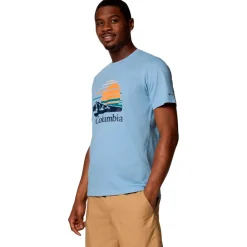 New Tee-shirt de rando Path Lake Graphic Tee II Ripple Blue Peaceful Perspective T-Shirt Randonnée