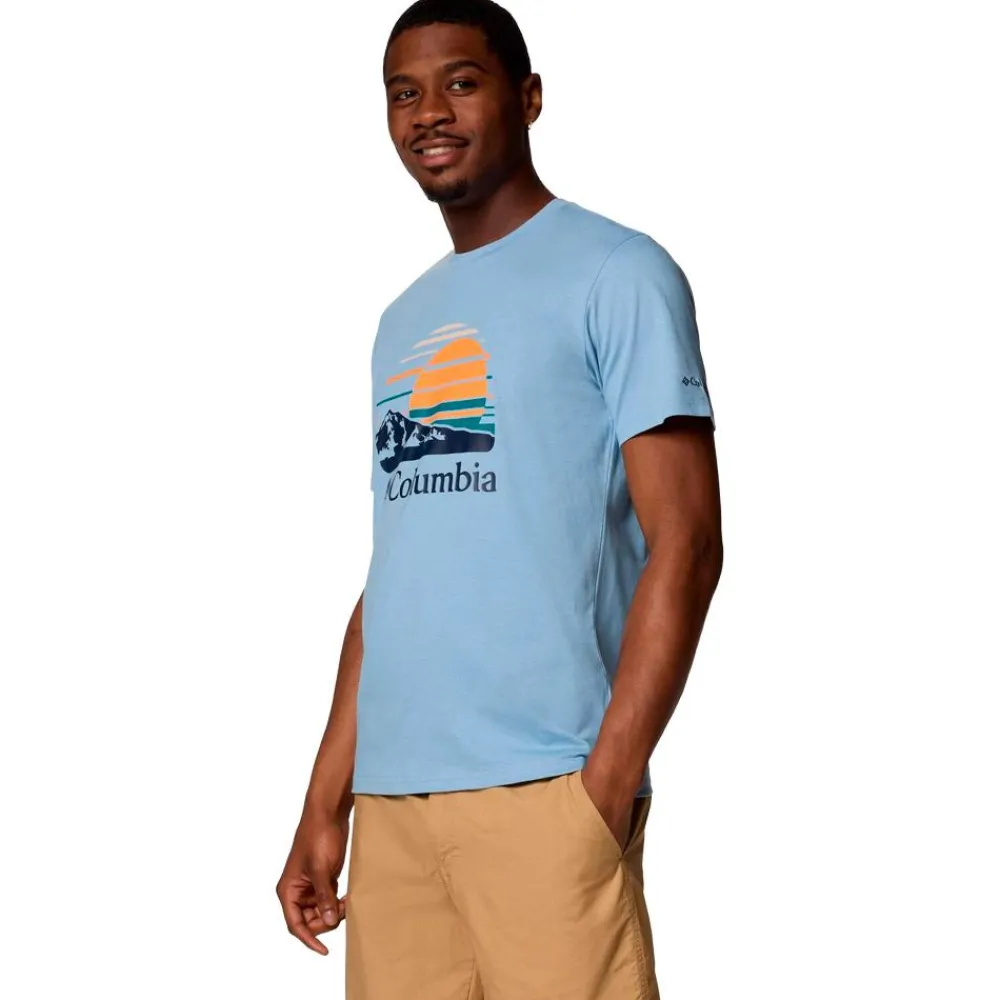 New Tee-shirt de rando Path Lake Graphic Tee II Ripple Blue Peaceful Perspective T-Shirt Randonnée
