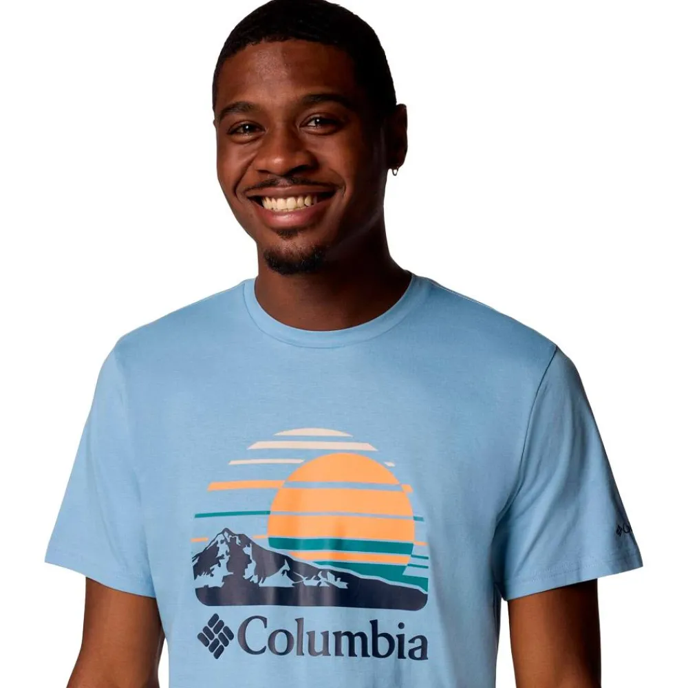 New Tee-shirt de rando Path Lake Graphic Tee II Ripple Blue Peaceful Perspective T-Shirt Randonnée