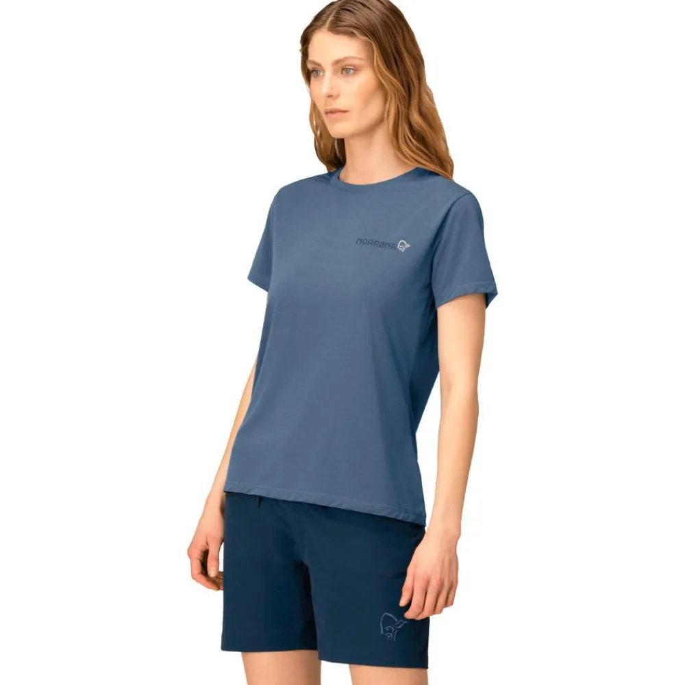 Outlet Tee-shirt de rando Femund Tech T Shirt W Vintage Indigo T-Shirt Randonnée