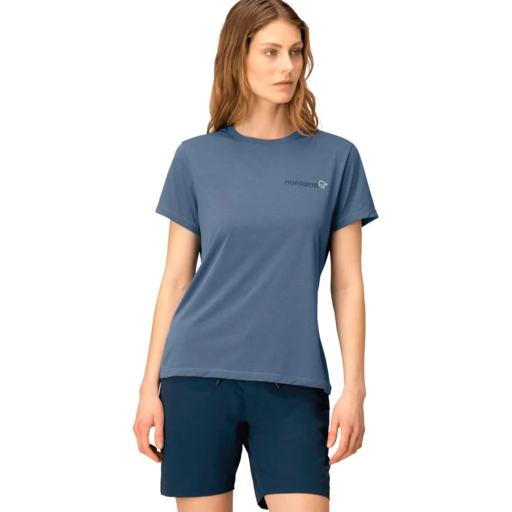 Outlet Tee-shirt de rando Femund Tech T Shirt W Vintage Indigo T-Shirt Randonnée
