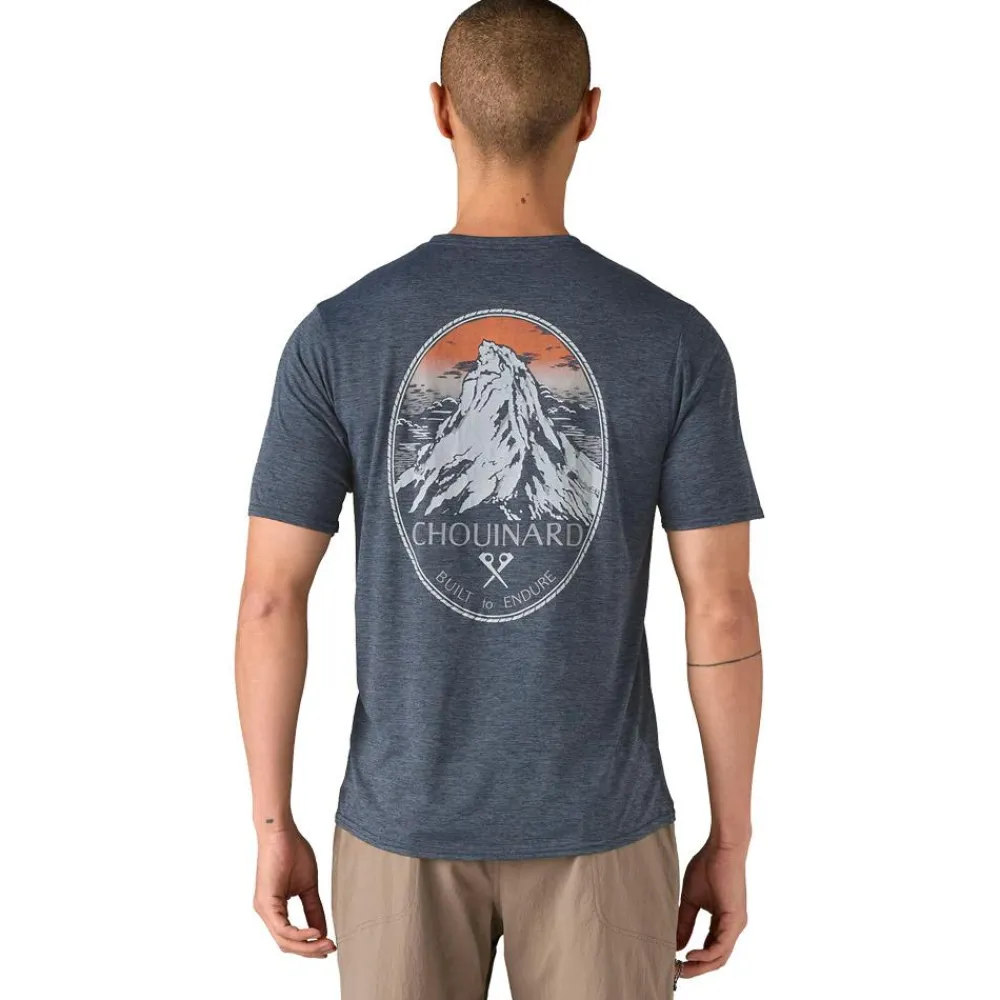 Best Tee-shirt de rando M's Cap Cool Daily Graphic Chouinard Crest Smolder Blue X Dye T-Shirt Randonnée