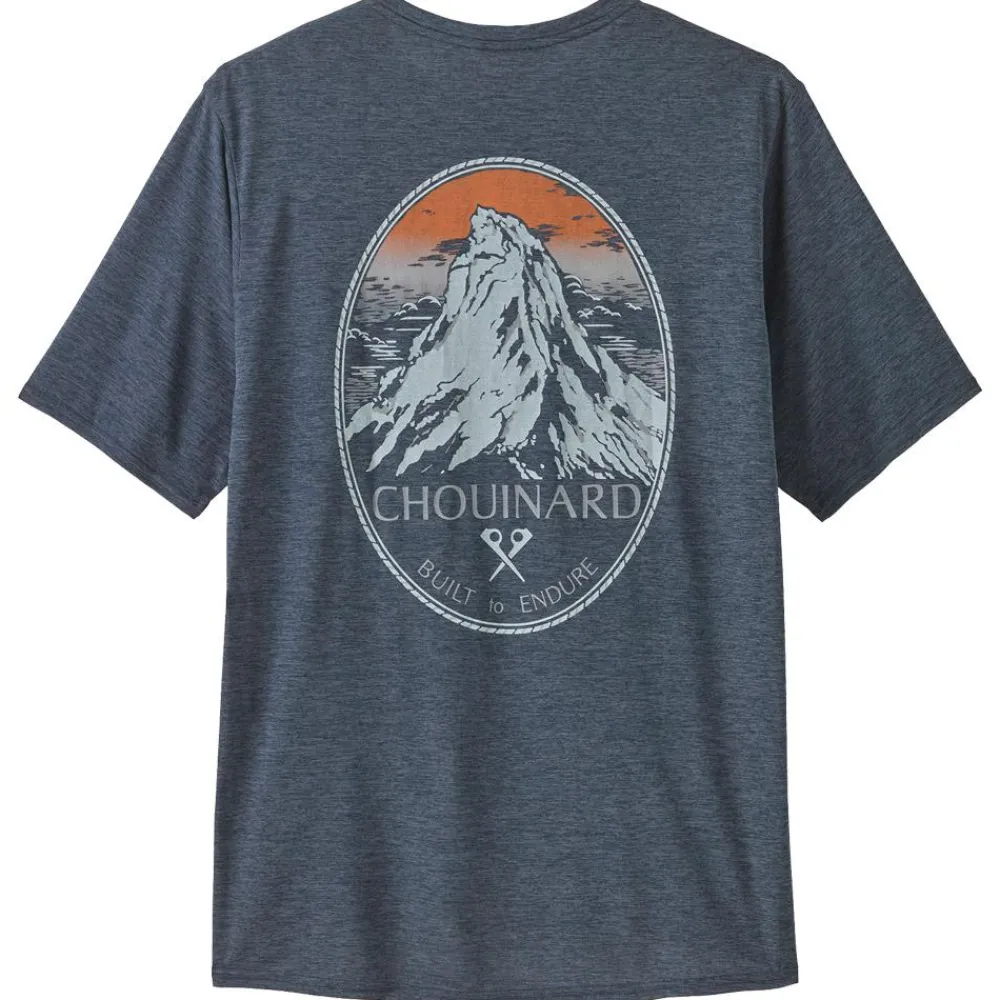 Best Tee-shirt de rando M's Cap Cool Daily Graphic Chouinard Crest Smolder Blue X Dye T-Shirt Randonnée