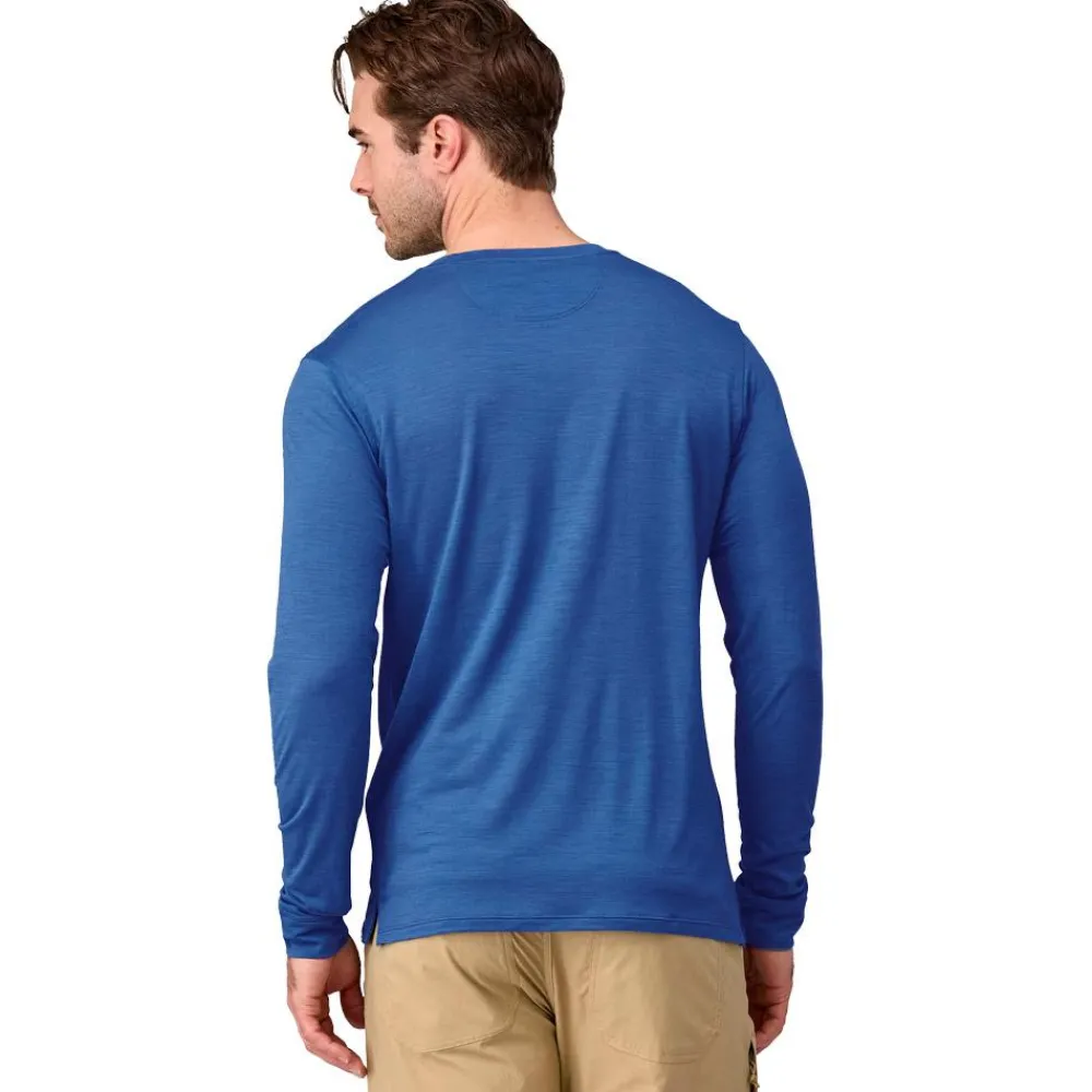 New Tee-shirt de rando M's Long-Sleeved Capilene Cool Merino Graphic Shirt Driftways Clement Blue Tee Shirt|T-Shirt Randonnée