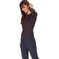 Best Tee-shirt de rando W SKPR Ls Tee Black T-Shirt Randonnée
