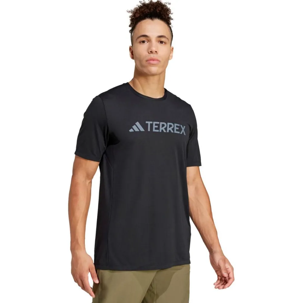 Clearance Tee-shirt de trail Mt Logo Tech Tee Shirt Short Sleeve Black T-Shirt Trail|Vêtements De Trail