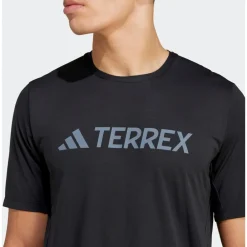 Clearance Tee-shirt de trail Mt Logo Tech Tee Shirt Short Sleeve Black T-Shirt Trail|Vêtements De Trail