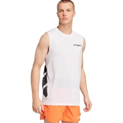 Online Tee-shirt de trail Xpr Tank Sans Manche White T-Shirt Trail|Vêtements De Trail