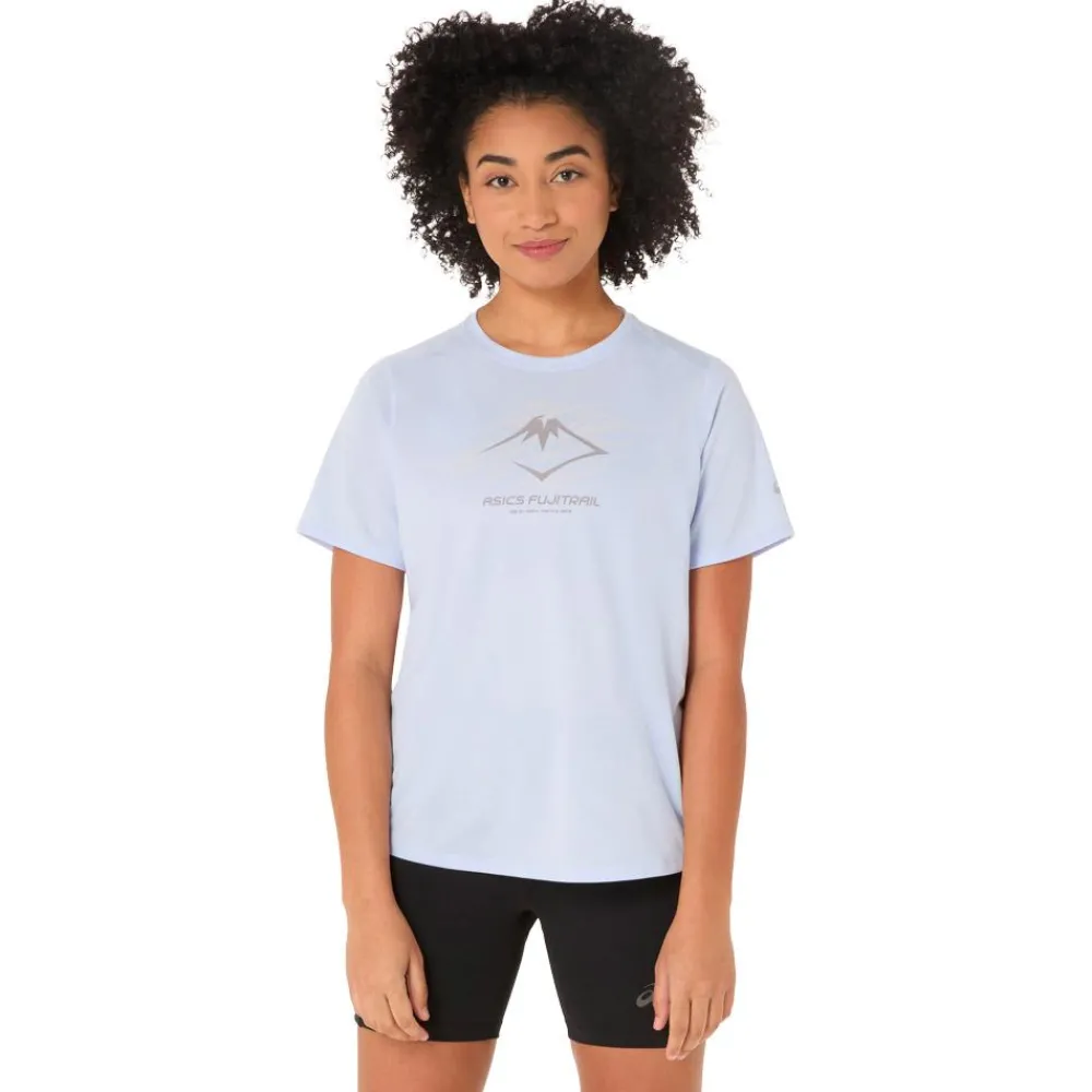 New Tee-shirt de trail Fujitrail Logo Ss Top Blue Fade T-Shirt Trail|Vêtements De Trail