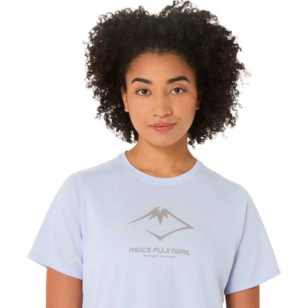 New Tee-shirt de trail Fujitrail Logo Ss Top Blue Fade T-Shirt Trail|Vêtements De Trail