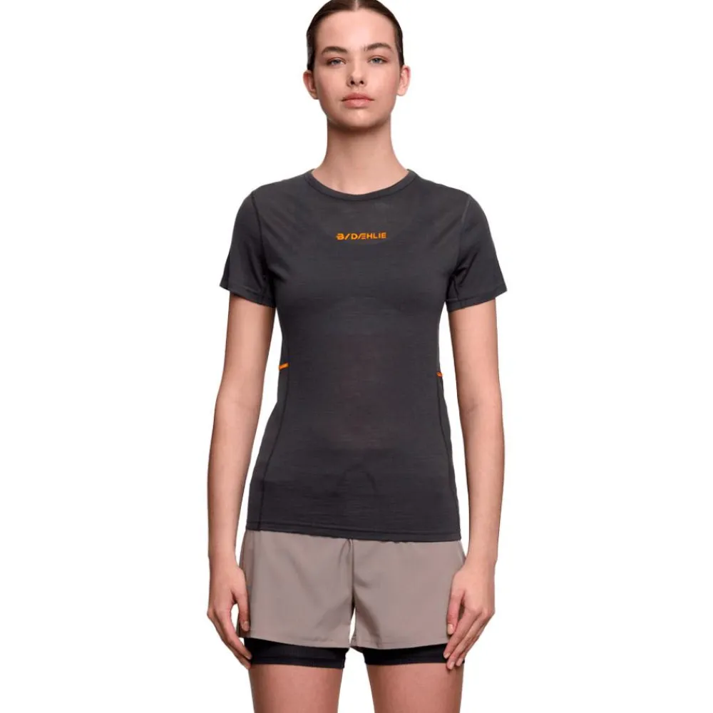 Tee-shirt de trail Perfomance Wool Tee Shirt W Obsidian T-Shirt Trail|Vêtements De Trail