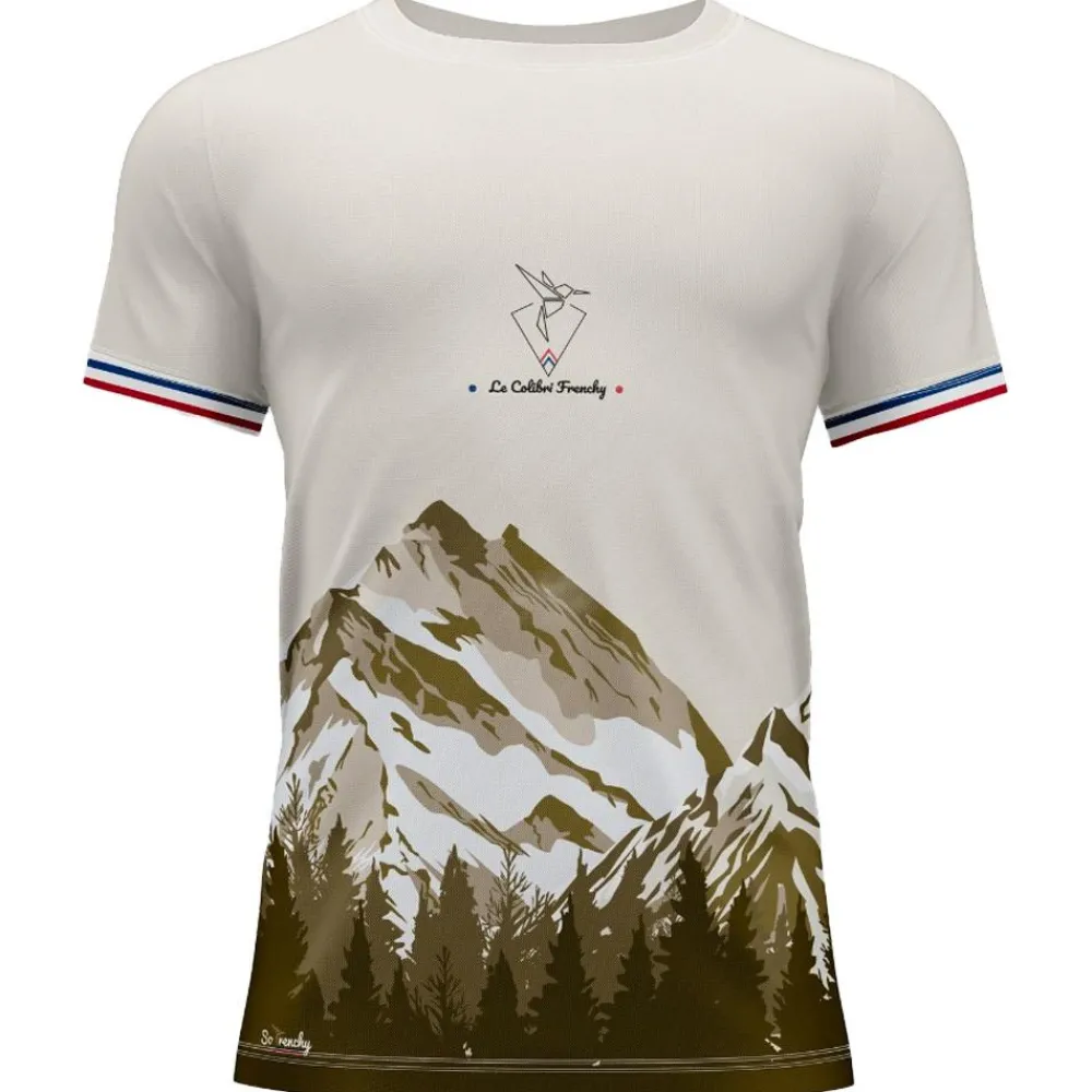 T-Shirt Trail|Vêtements De Trail<Le Colibri Frenchy Tee-shirt de trail Isard Blanc Vert