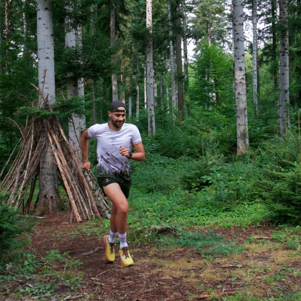 T-Shirt Trail|Vêtements De Trail<Le Colibri Frenchy Tee-shirt de trail Isard Blanc Vert