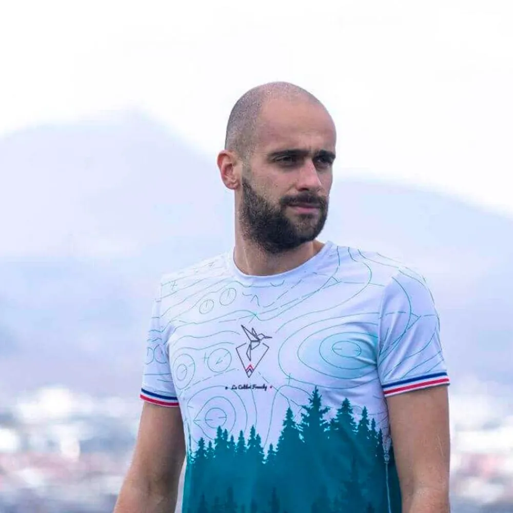 T-Shirt Trail|Vêtements De Trail<Le Colibri Frenchy Tee-shirt de trail Le Forestier Vert Blanc