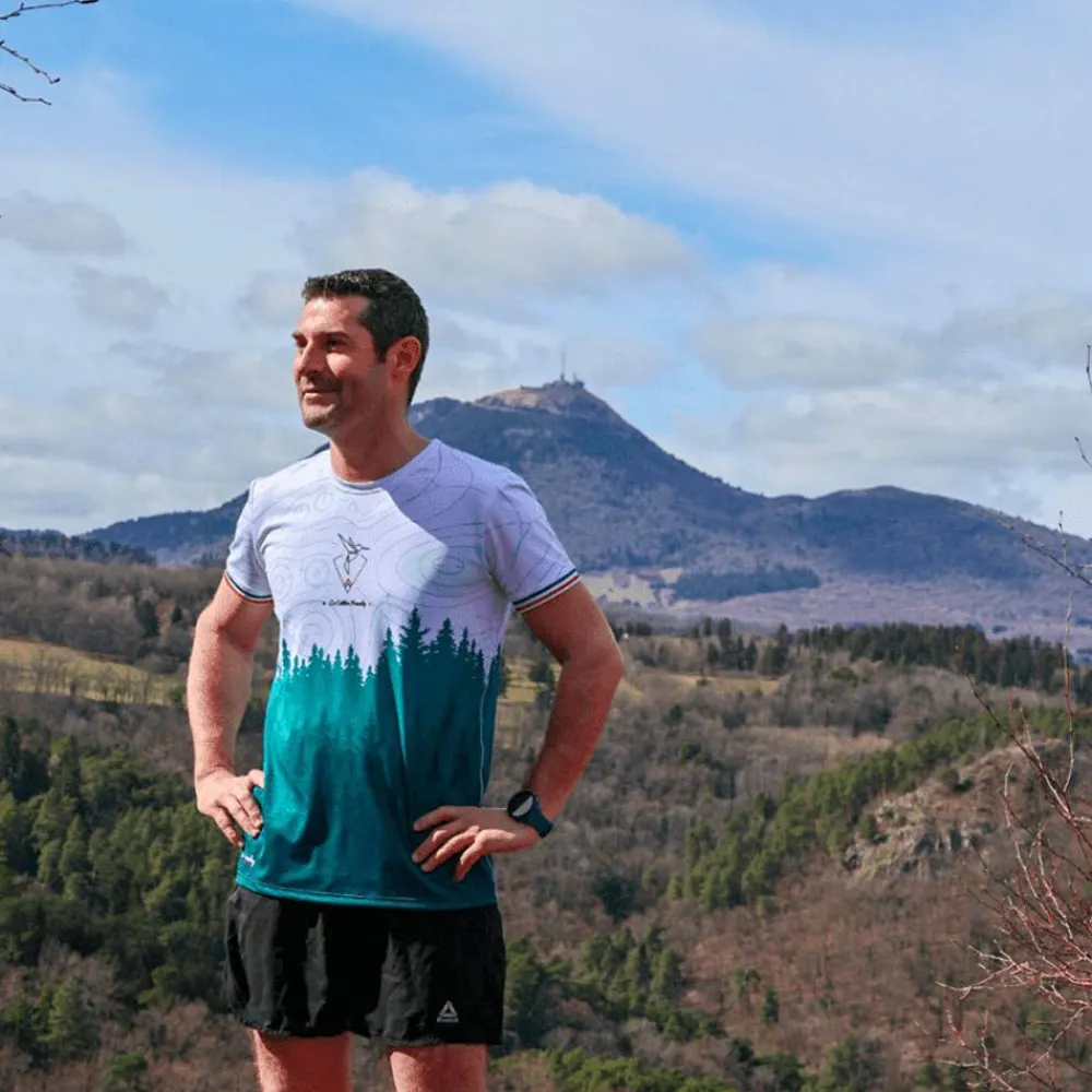 T-Shirt Trail|Vêtements De Trail<Le Colibri Frenchy Tee-shirt de trail Le Forestier Vert Blanc