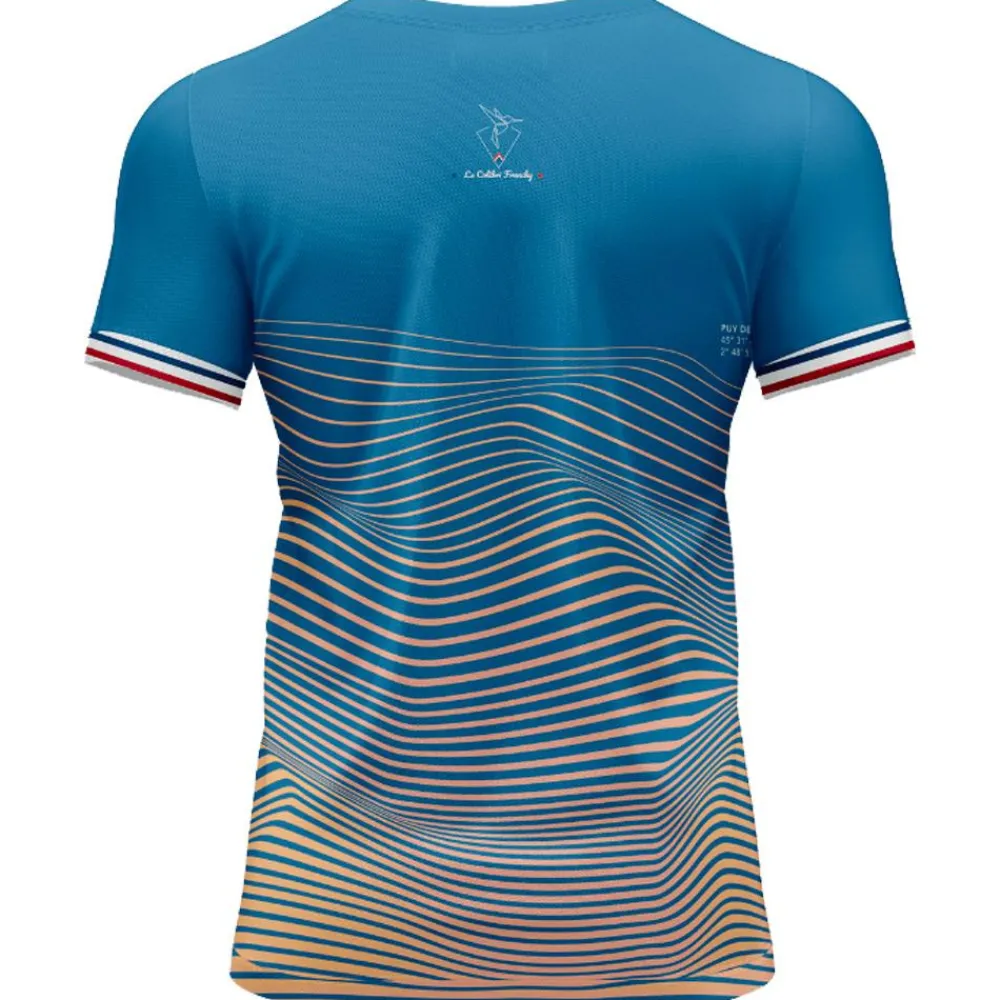 Outlet Tee-shirt de trail Le 1886 Bleu T-Shirt Trail|Vêtements De Trail