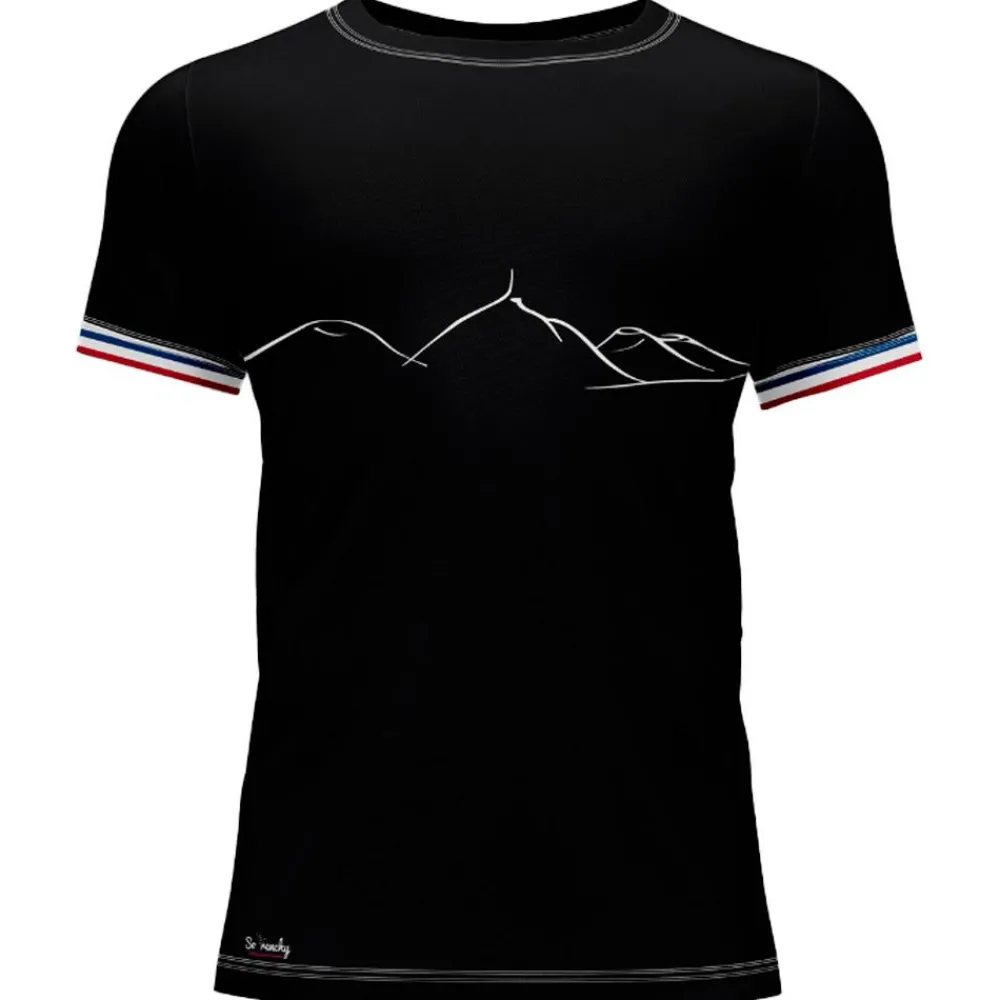 Sale Tee-shirt de trail L’auvergnat Noir T-Shirt Trail|Vêtements De Trail