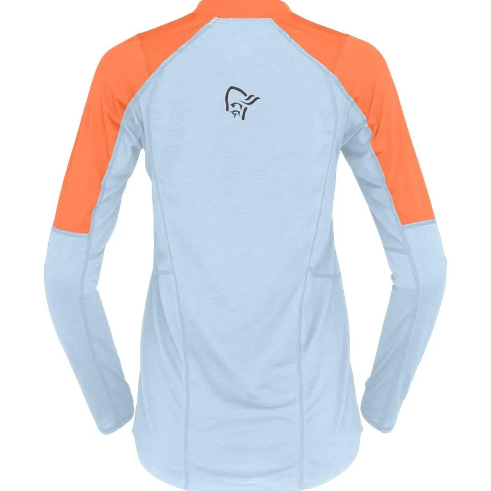 T-Shirt Trail|T-Shirt Randonnée<Norrona Tee-shirt de trail senja equaliser lightweight Long sleeve W's Flamingo