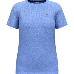T-Shirt Trail|T-Shirt Randonnée<Odlo Tee-shirt de trail Essential Seamless T-Shirt Crew Neck SS Wmn Persian Jewel Melange