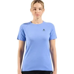 T-Shirt Trail|T-Shirt Randonnée<Odlo Tee-shirt de trail Essential Seamless T-Shirt Crew Neck SS Wmn Persian Jewel Melange