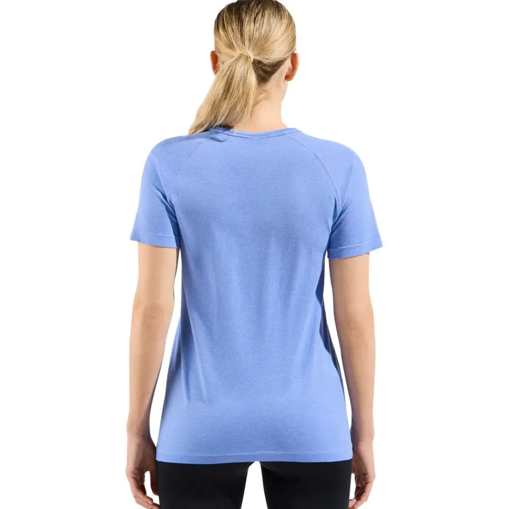 T-Shirt Trail|T-Shirt Randonnée<Odlo Tee-shirt de trail Essential Seamless T-Shirt Crew Neck SS Wmn Persian Jewel Melange