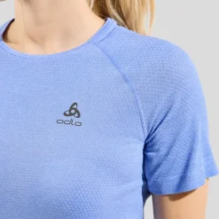 T-Shirt Trail|T-Shirt Randonnée<Odlo Tee-shirt de trail Essential Seamless T-Shirt Crew Neck SS Wmn Persian Jewel Melange