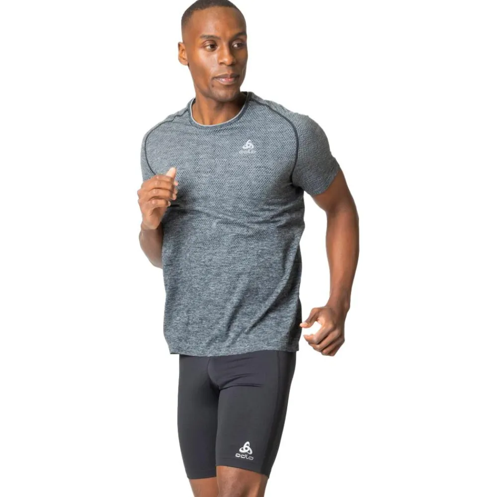 T-Shirt Trail|T-Shirt Randonnée<Odlo Tee-shirt de trail Essential Seamless T-Shirt Crew Neck SS Grey Melange