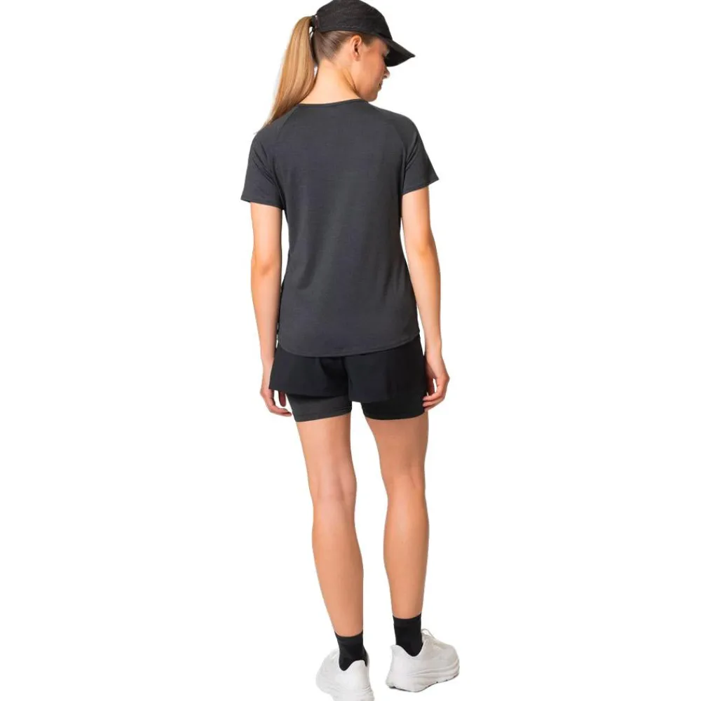 Discount Tee-shirt de trail Tee Shirt Crew Neck Essential Short Sleeve Black Melange T-Shirt Trail|Vêtements De Trail