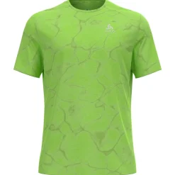 Vêtements De Trail|T-Shirt Trail<Odlo Tee-shirt de trail Zeroweight Engineered Chill Tec Sharp Green Melange