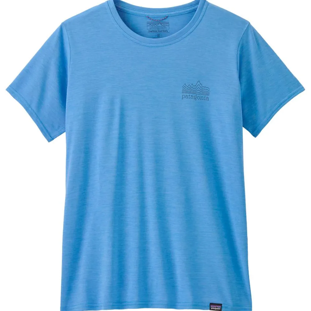 T-Shirt Trail|T-Shirt Randonnée<Patagonia Tee-shirt de trail Cap Cool Daily Graphic Strataspire Abundant Blue X Dye