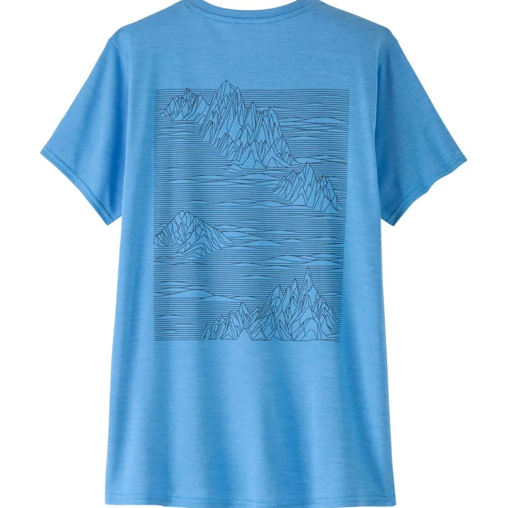 T-Shirt Trail|T-Shirt Randonnée<Patagonia Tee-shirt de trail Cap Cool Daily Graphic Strataspire Abundant Blue X Dye