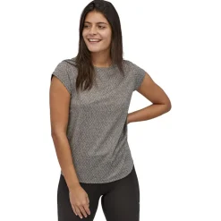 Outlet Tee-shirt de trail W's Ridge Flow Black Vêtements De Trail|T-Shirt Trail