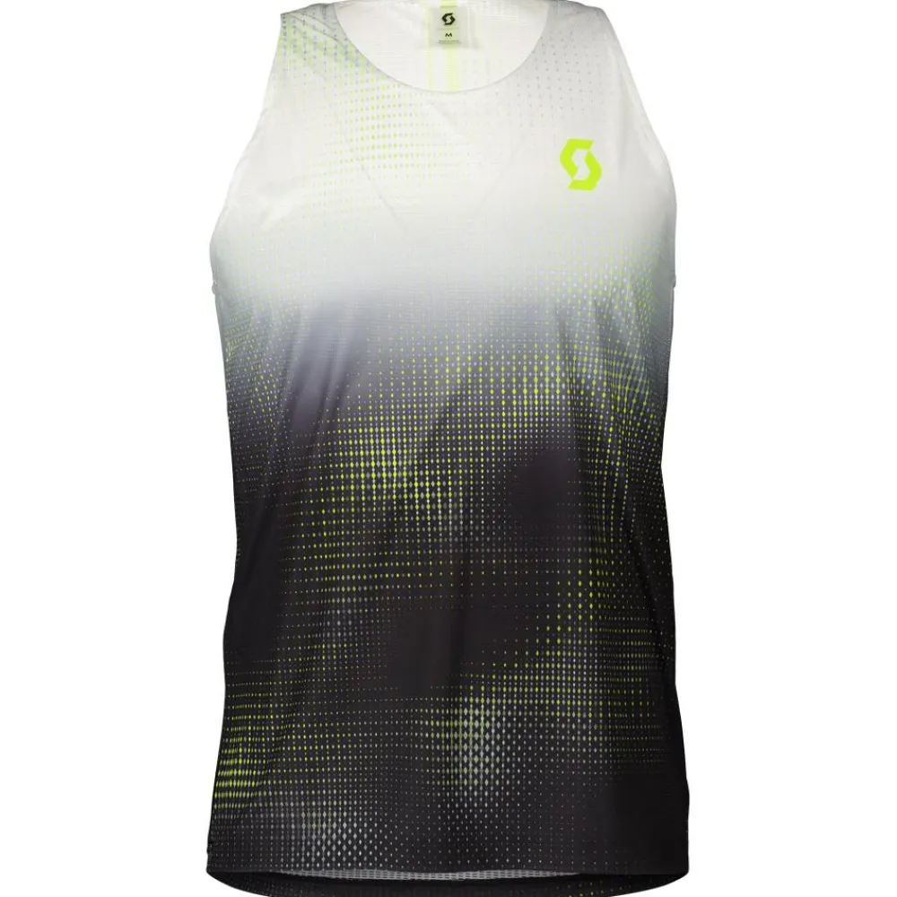 Clearance Tee-shirt de trail RC Run Men's Tank White Yellow T-Shirt Trail|Vêtements De Trail