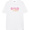 Online Tee-shirt Mika Gold Sand White Tee Shirt