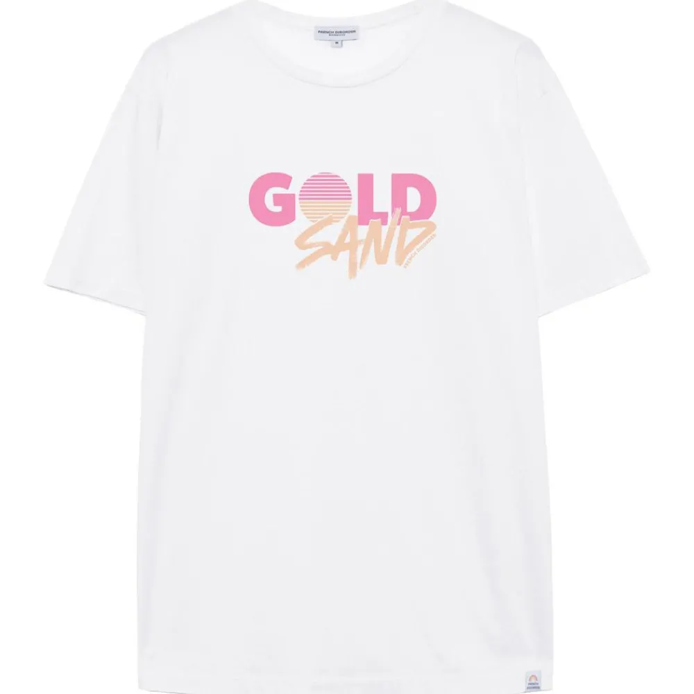 Online Tee-shirt Mika Gold Sand White Tee Shirt