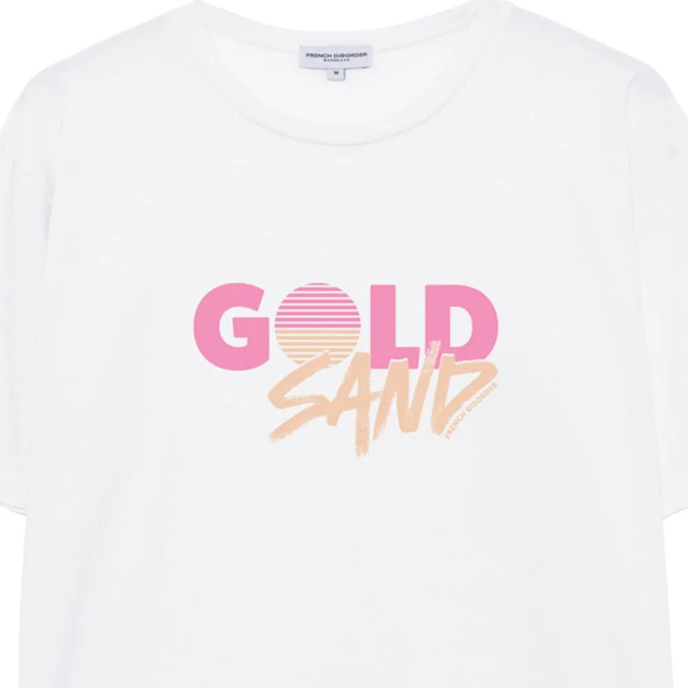 Online Tee-shirt Mika Gold Sand White Tee Shirt