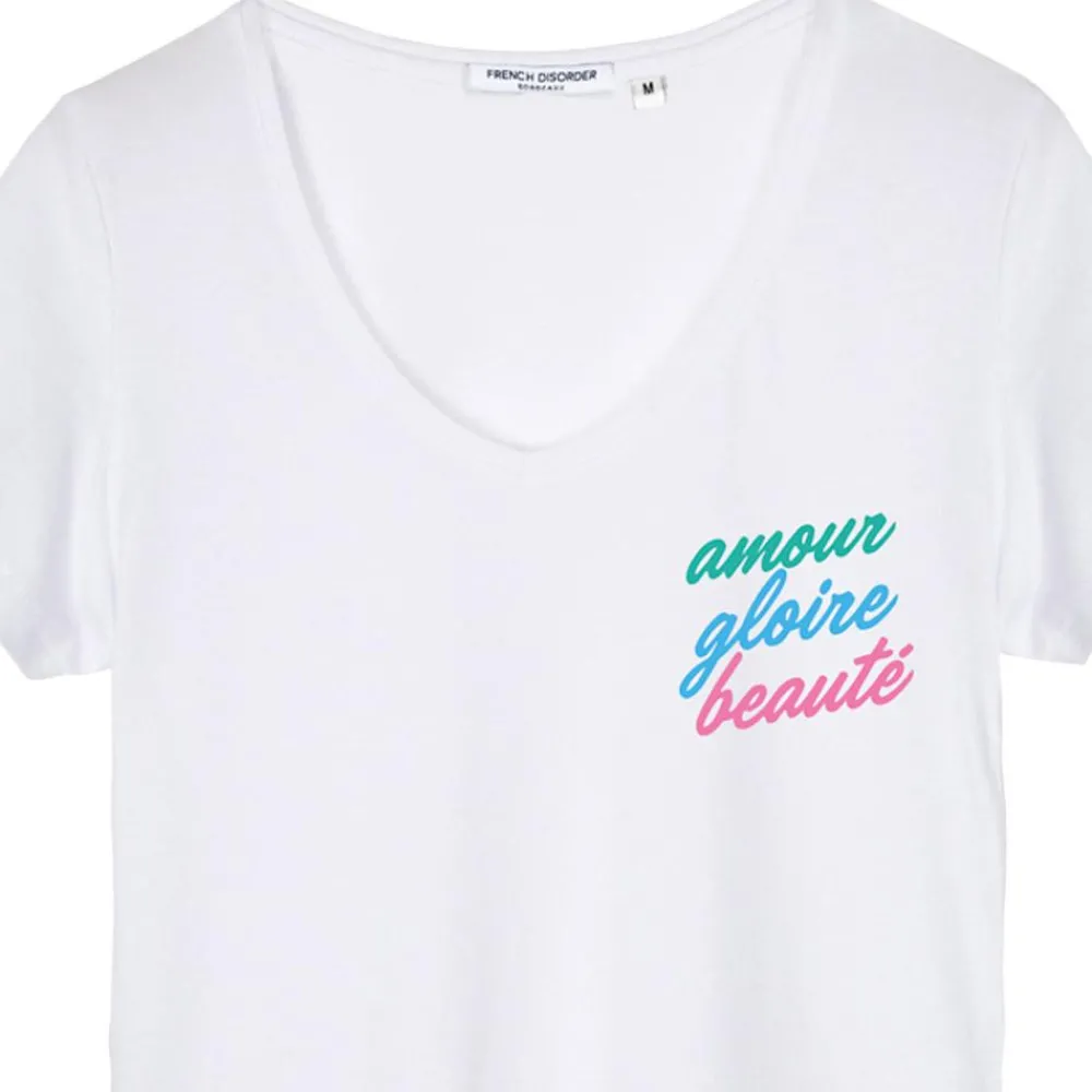 Tee Shirt<French Disorder Tee-shirt Dolly Amour Gloire Beauté White