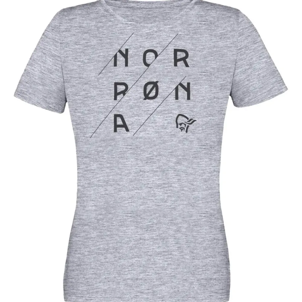 Sale Tee-shirt 29 Cotton Slant Logo W's Drizzle Melange/Caviar Tee Shirt