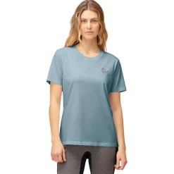 Tee Shirt|T-Shirt Randonnée<Norrona Tee-shirt 29 Cotton Vikinghead Embroidery W's Tourmaline