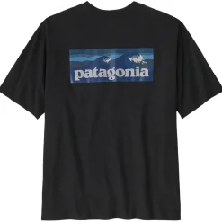 Tee Shirt<Patagonia Tee-shirt Boardshort Logo Pocket Responsibili-Tee Ink Black