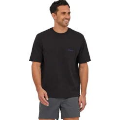 Tee Shirt<Patagonia Tee-shirt Boardshort Logo Pocket Responsibili-Tee Ink Black