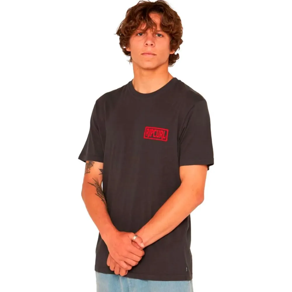 Tee Shirt<Rip Curl Tee-shirt Made For Short Sleeve Washed Black